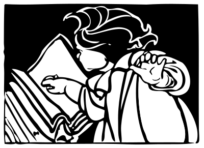 Book reading clipart