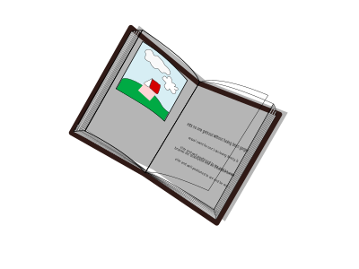 Book with picture and text clipart