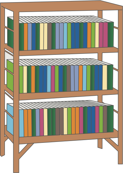 Bookcase clipart