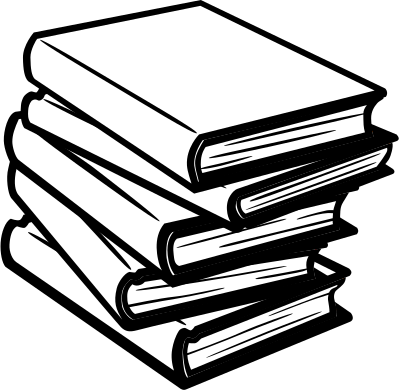 Books - Lineart - No Shading clipart