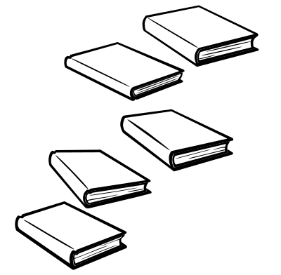 Books - Lineart - Separated clipart