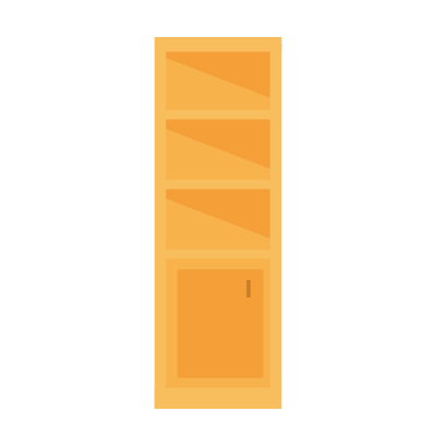 Bookshelf 3 clipart