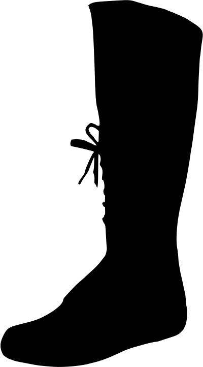 Boot silhouette 3 clipart
