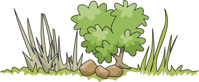 Border and bush clipart
