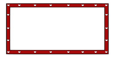 border hearts 4X2 clipart