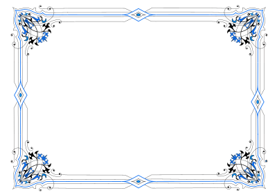 Border - variation in blue clipart