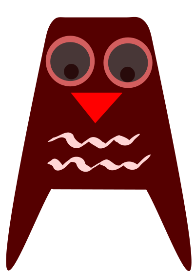 Boring owl clipart