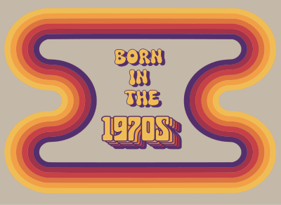 Born in the 1970s clipart
