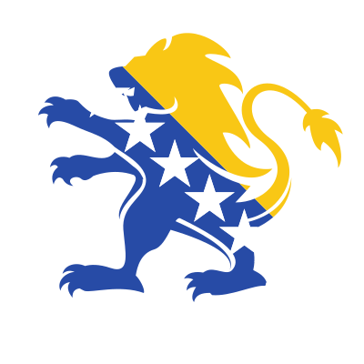 Bosnia and Herzegovina flag heraldic lion clipart