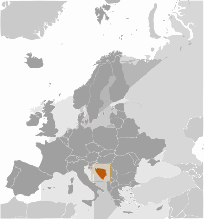 Bosnia and Herzegovina location clipart