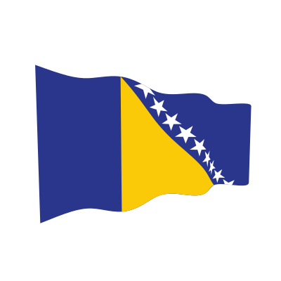 Bosnia and Herzegovina waving flag clipart