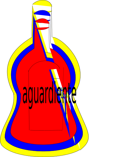 Botella aguardiente clipart