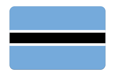 Botswana flag (bevelled) clipart
