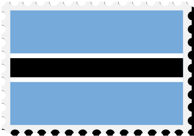 Botswana flag stamp clipart