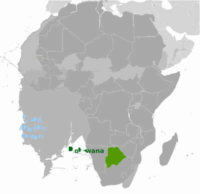 Botswana location label clipart