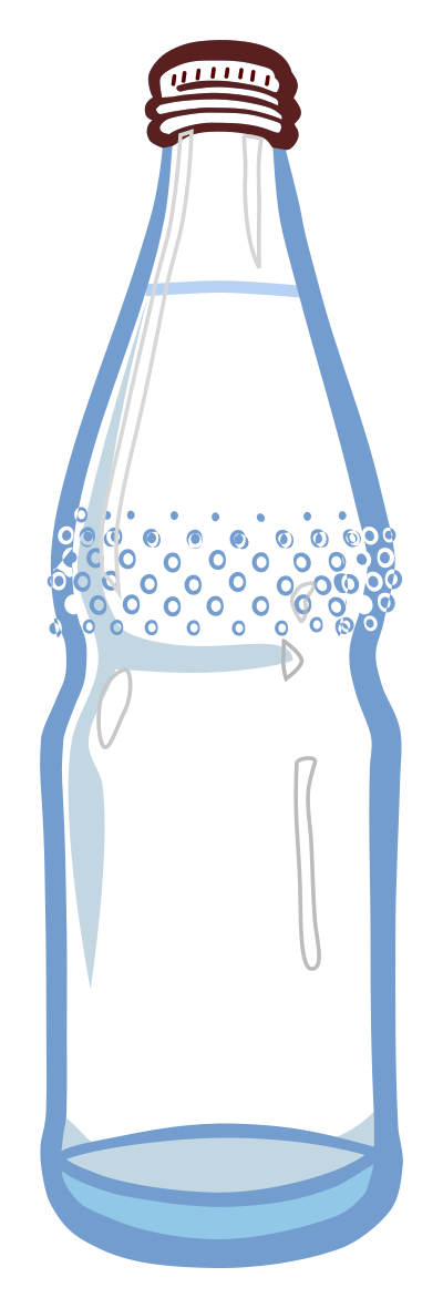 Bottle - coloured clipart