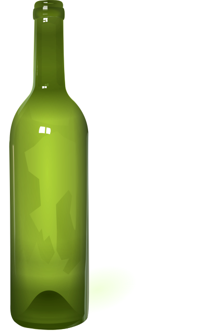 Bottle - detailed (with shadow) clipart