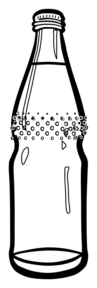 Bottle - lineart clipart
