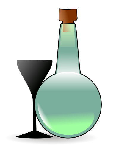 Bottle of absinth clipart