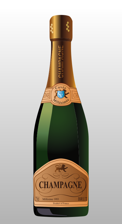 Bottle of Champagne clipart
