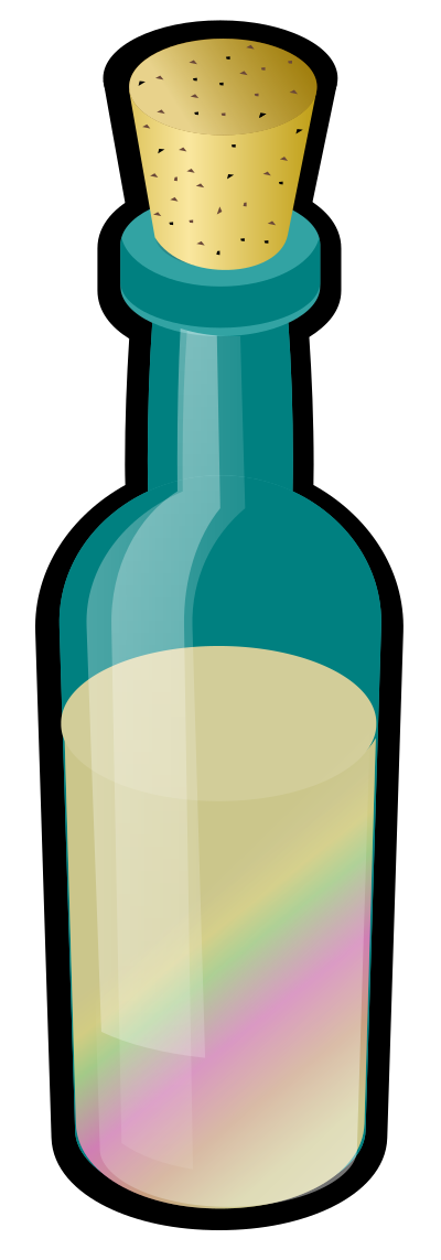 Bottle of Colored Sand, with Cork clipart