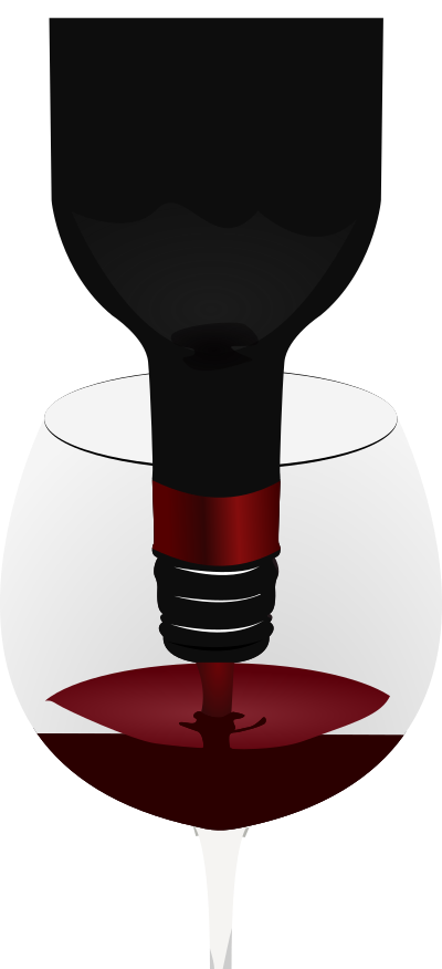 Bottle of wine clipart
