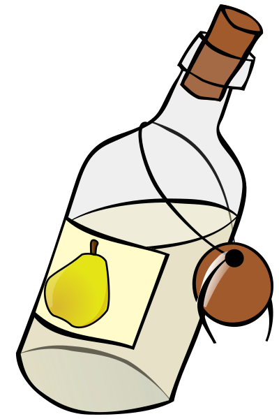 Bottle with moonshine clipart
