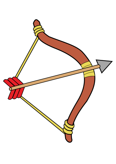 Bow and arrow clipart
