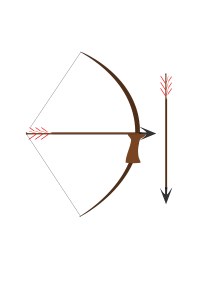 Bow and arrow clipart