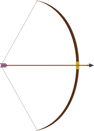 Bow with arrow clipart