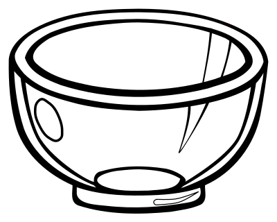 Bowl - lineart clipart