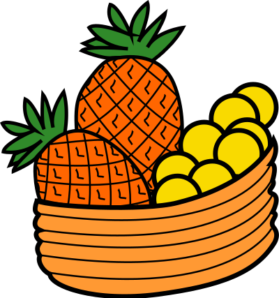 Bowl of fruit clipart