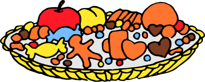 Bowl of goodies clipart