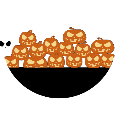 Bowl of Halloween Pumpkins clipart