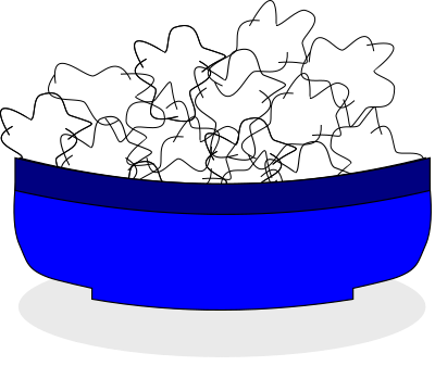 Bowl of Popcorn clipart