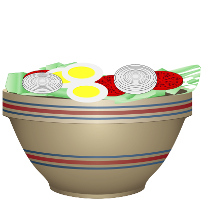 Bowl of salad clipart