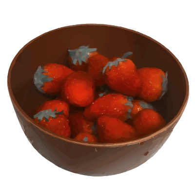 Bowl of Strawberries clipart