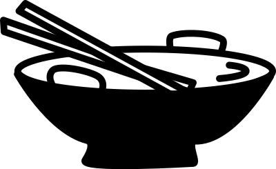 Bowl with Chopsticks clipart