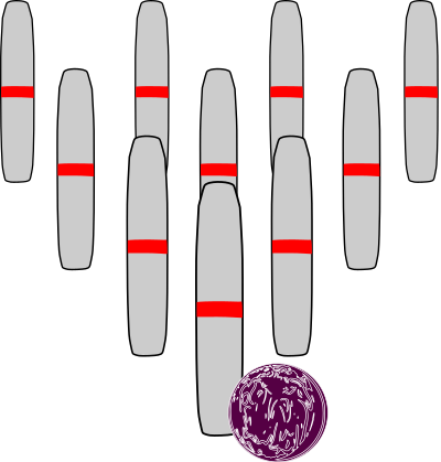Bowling Candlepins clipart