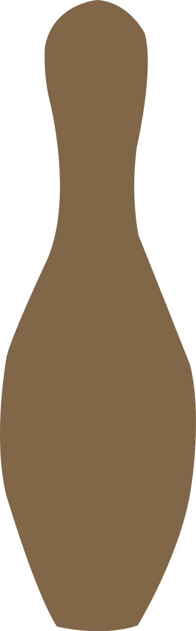 Bowling pin brown clipart