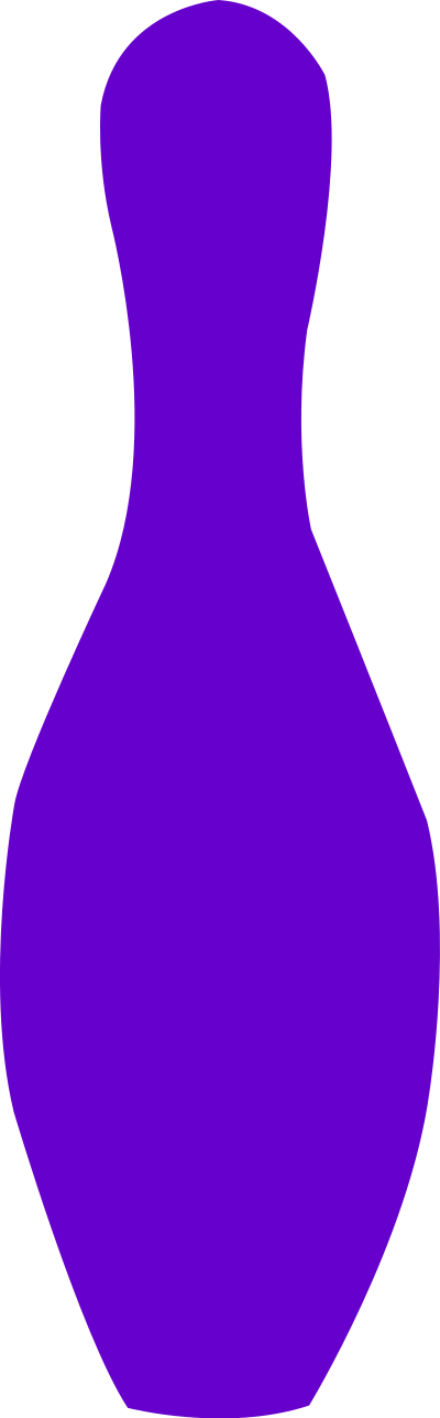 Bowling pin opurple clipart