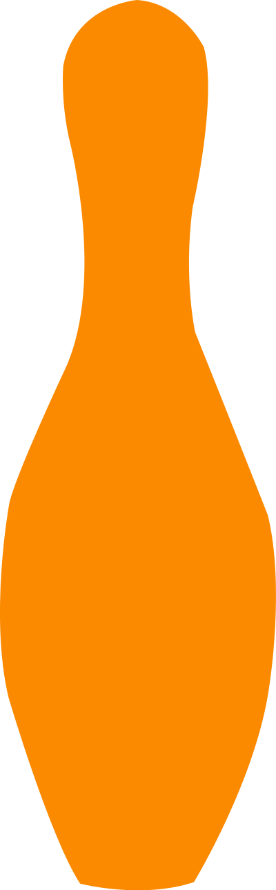 Bowling pin orange clipart
