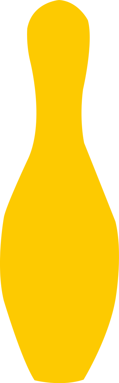 Bowling pin yellow clipart