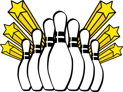 Bowling pins clipart