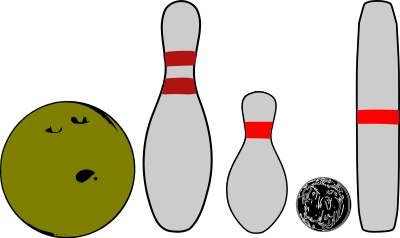 Bowling Pins and Balls clipart