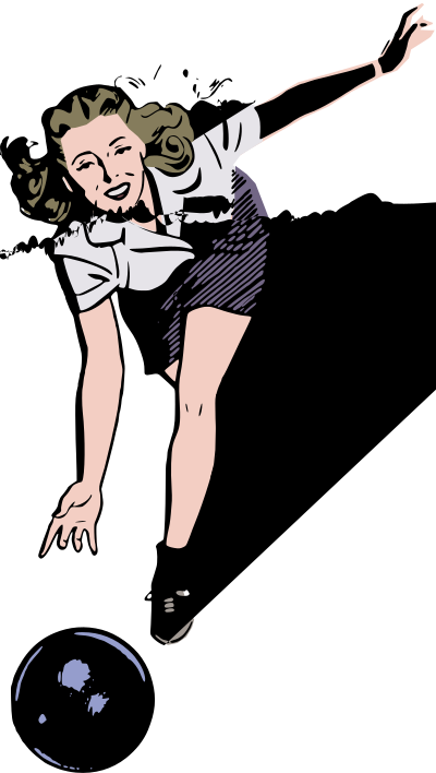 Bowling Woman Colour clipart