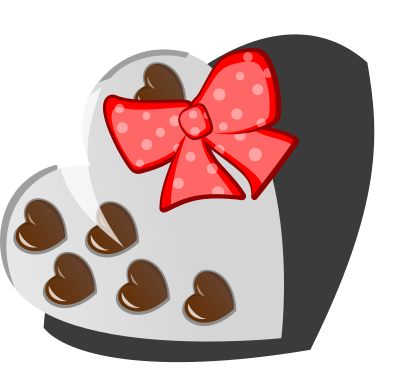 Box of chocolates clipart