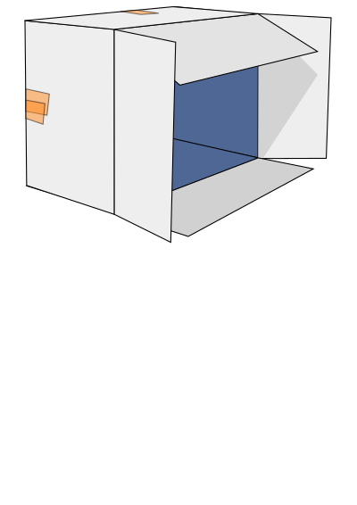 Box Tipped Over clipart