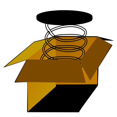 Box with spring clipart
