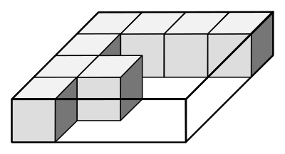 Boxed isometric dice building 01 clipart